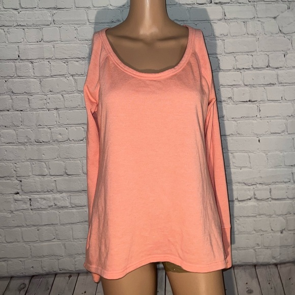 Champion Tops - Champion Light Pink / Orange Long Sleeve Top size S